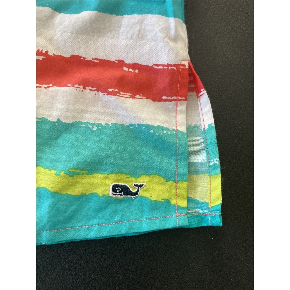 Vineyard Vines Top Women Sz S Blouse Silk Blend V-Neck Long Sleeve Striped - Picture 2 of 9